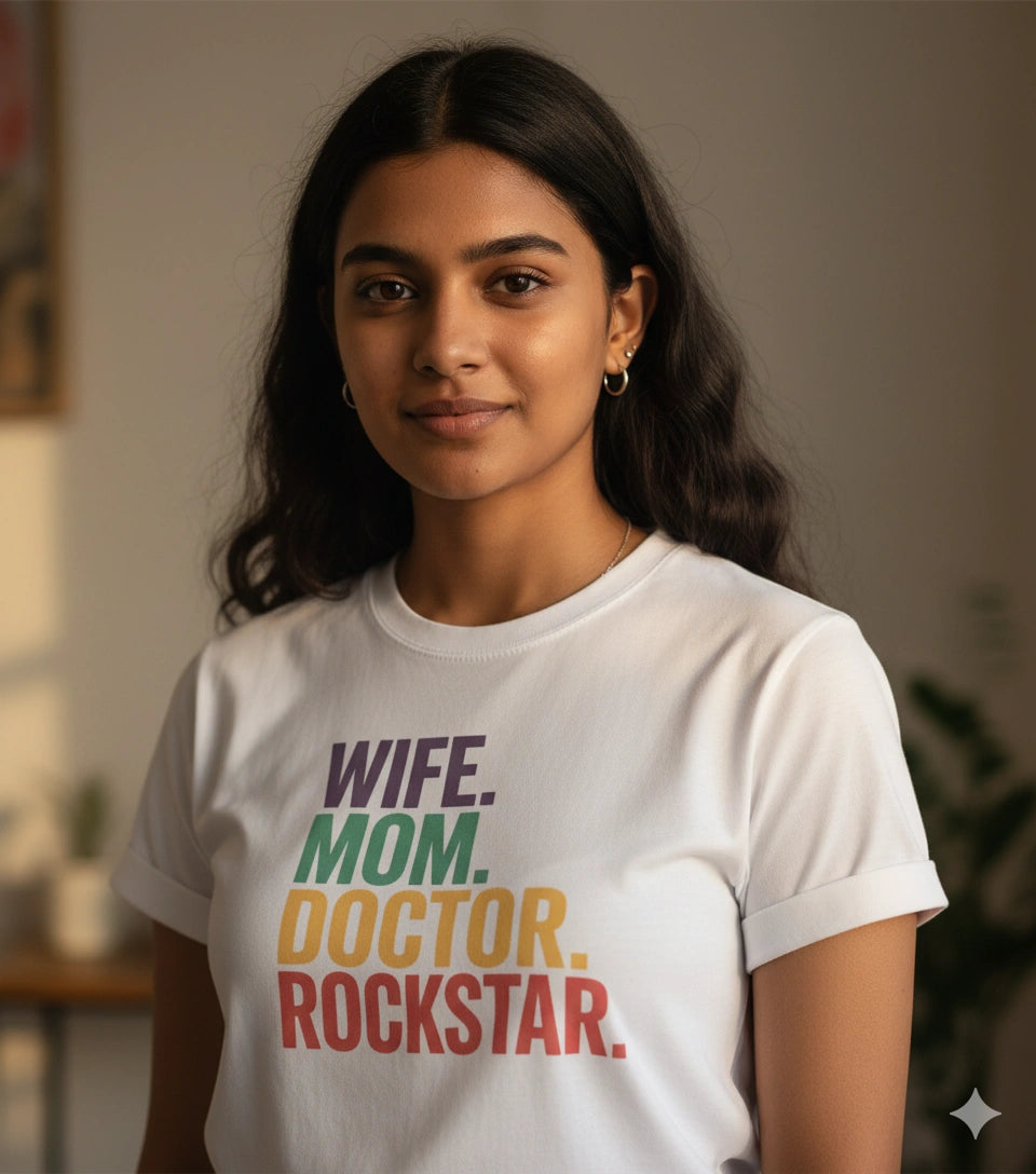Wife mom doctor rockstar T-Shirt