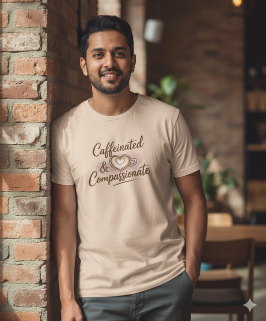 Caffeinated and Compassionate Tshirt