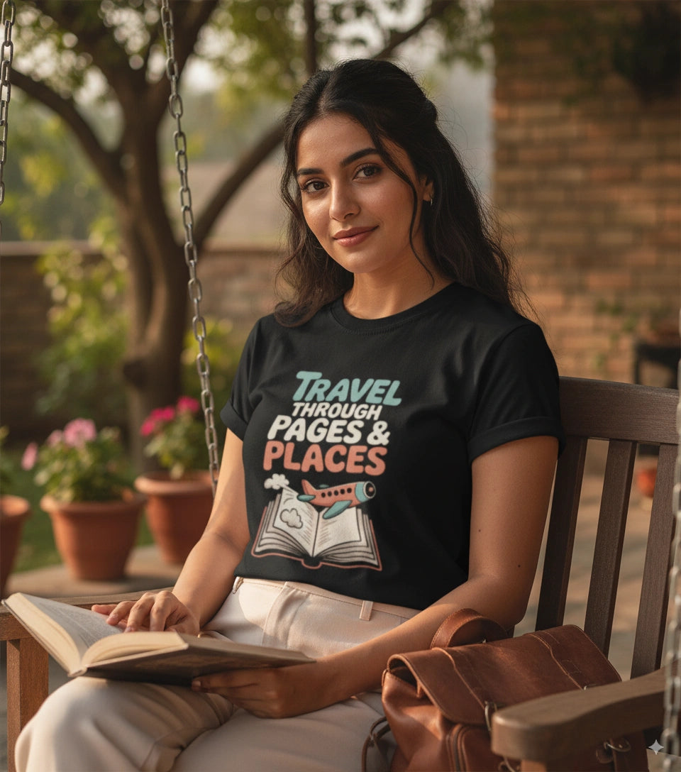 Travel through pages & places T-Shirt