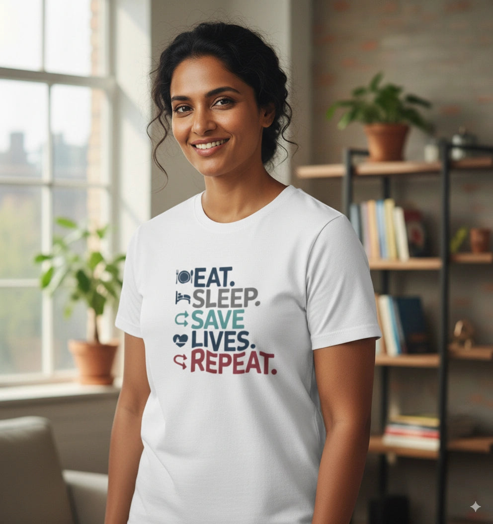 Eat sleep Save lives repeat Tshirt