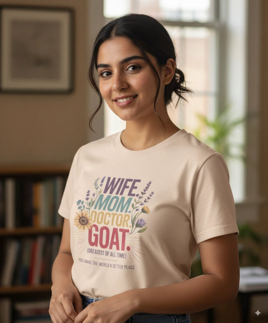 Wife mom doctor G.O.A.T. T-Shirt