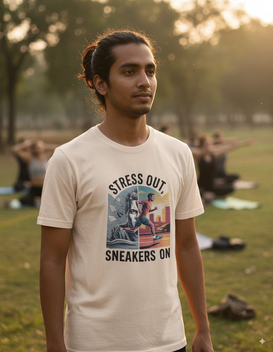Stress out sneaker on Tshirt