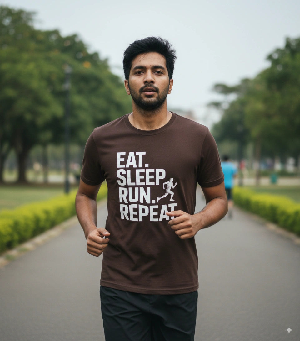 Eat sleep run repeat W tshirt
