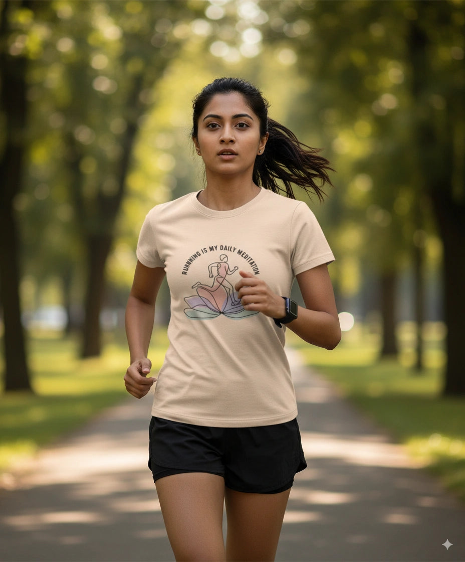 Running is my daily meditation 1 Tshirt