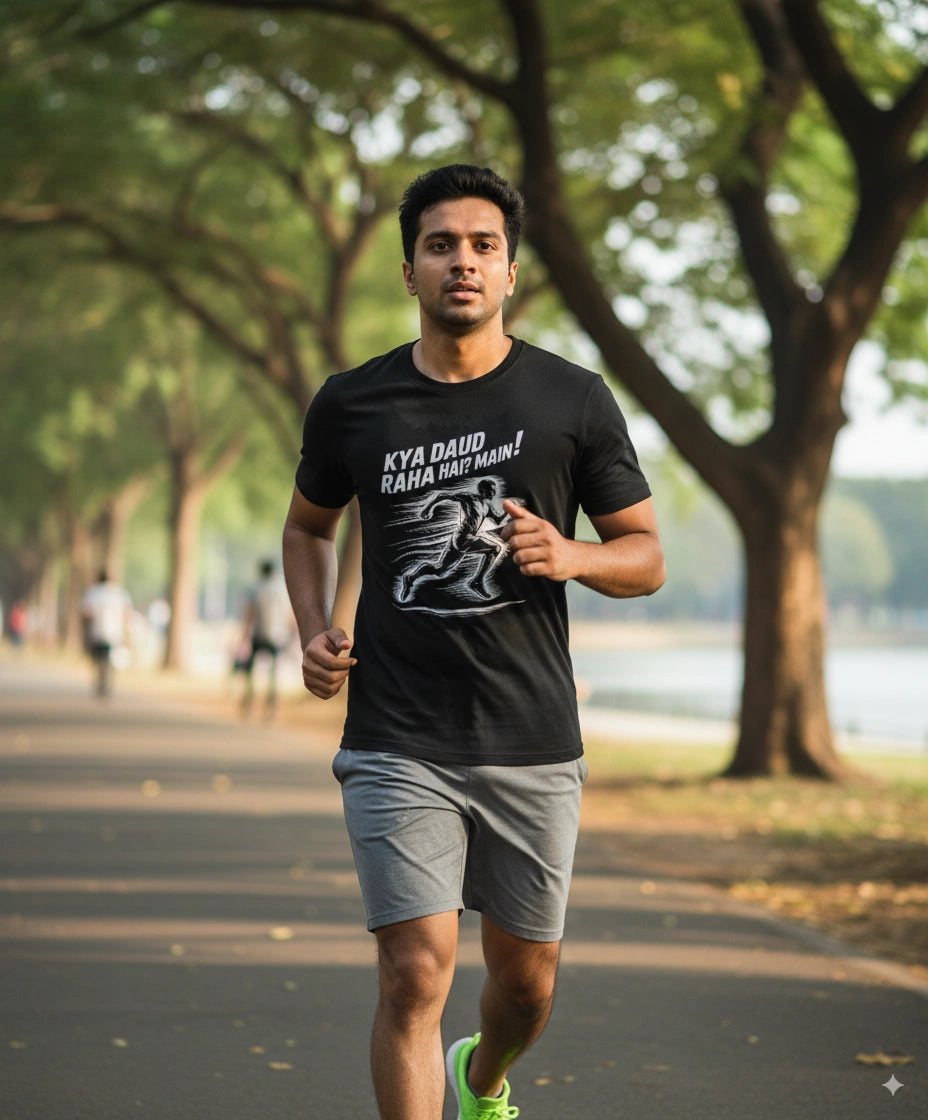 Kya daud raha hai ? - Main Tshirt