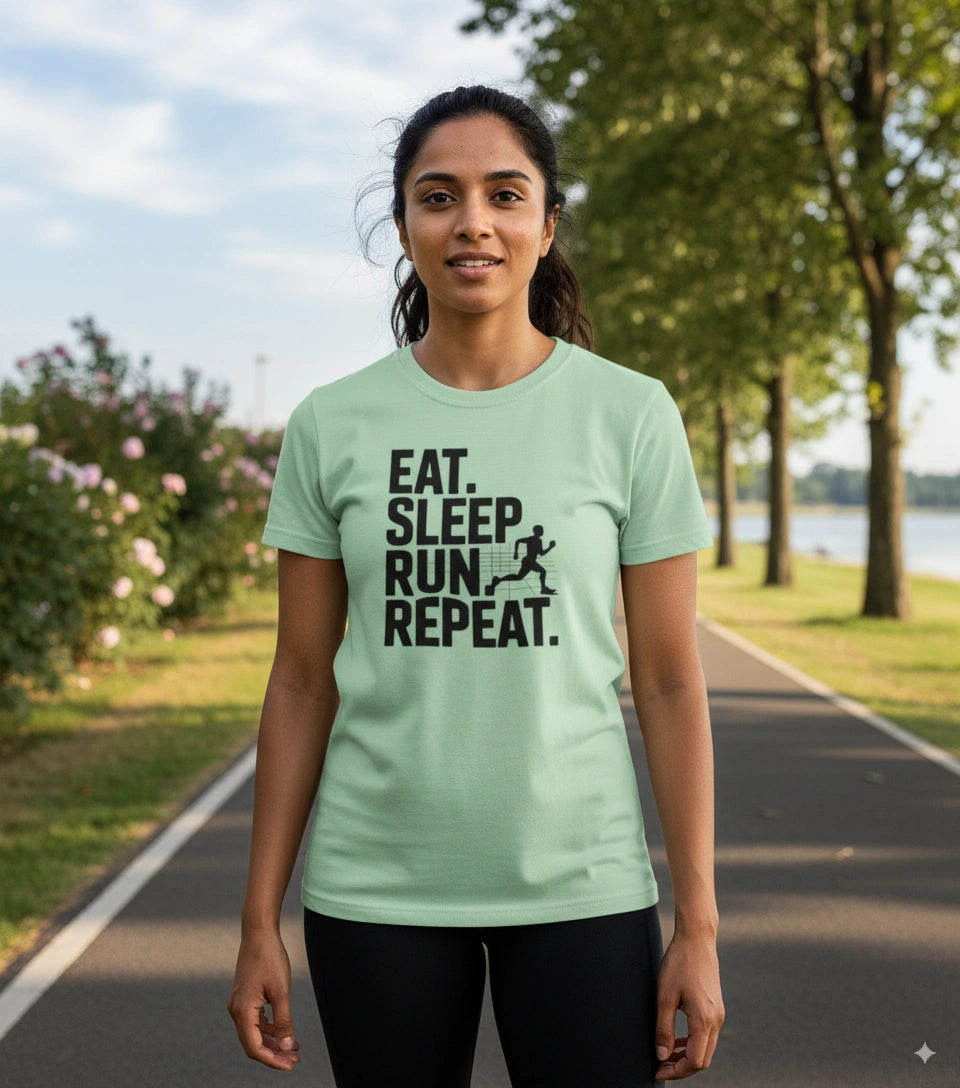 Eat sleep run repeat Tshirt