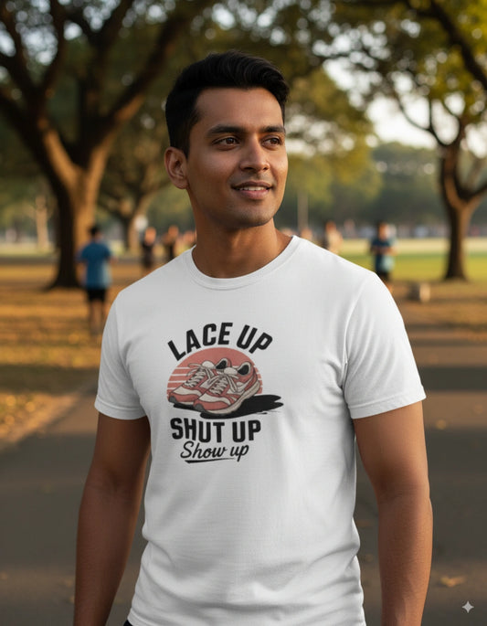 Lace up Shut up show up Tshirt