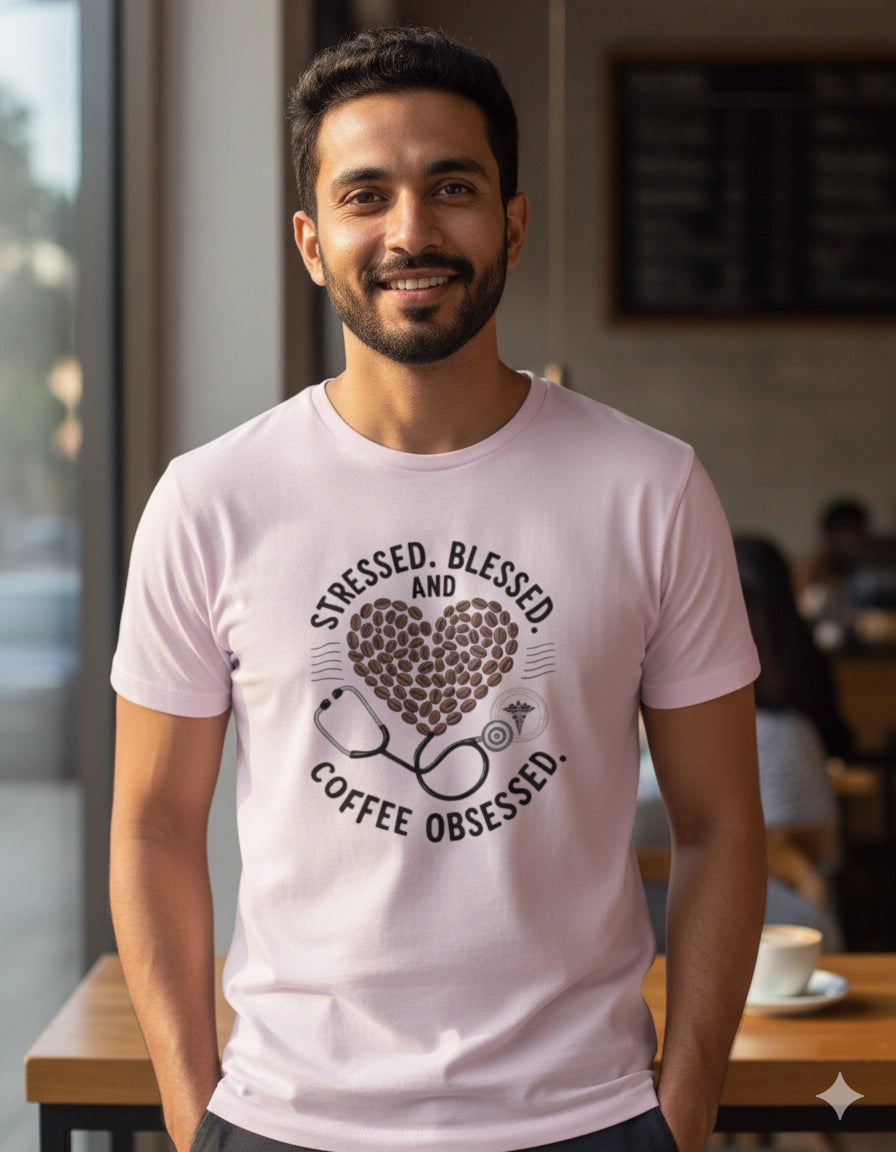 Stressed Blessed and Coffee obsessed T-Shirt