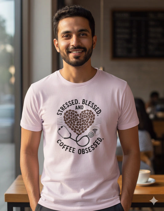 Stressed Blessed and Coffee obsessed T-Shirt