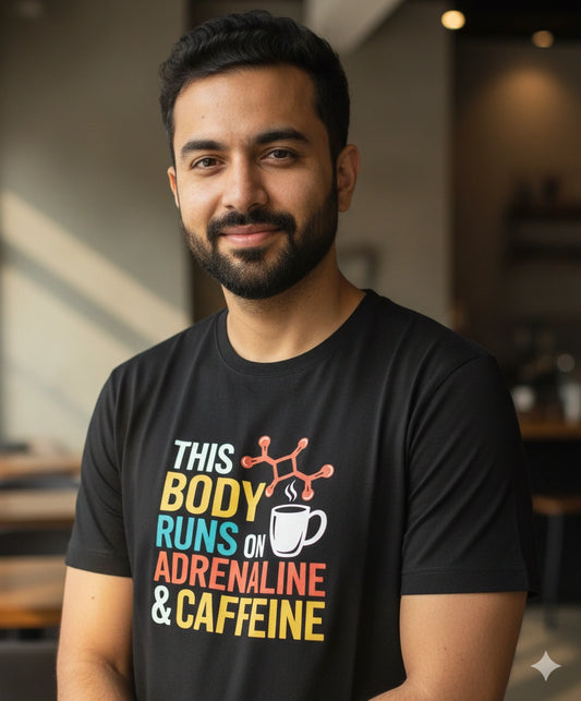 This body runs on adrenaline and caffeine