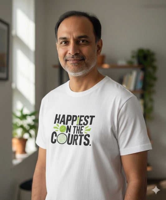 Happiest on the court - Unsex Tshirt