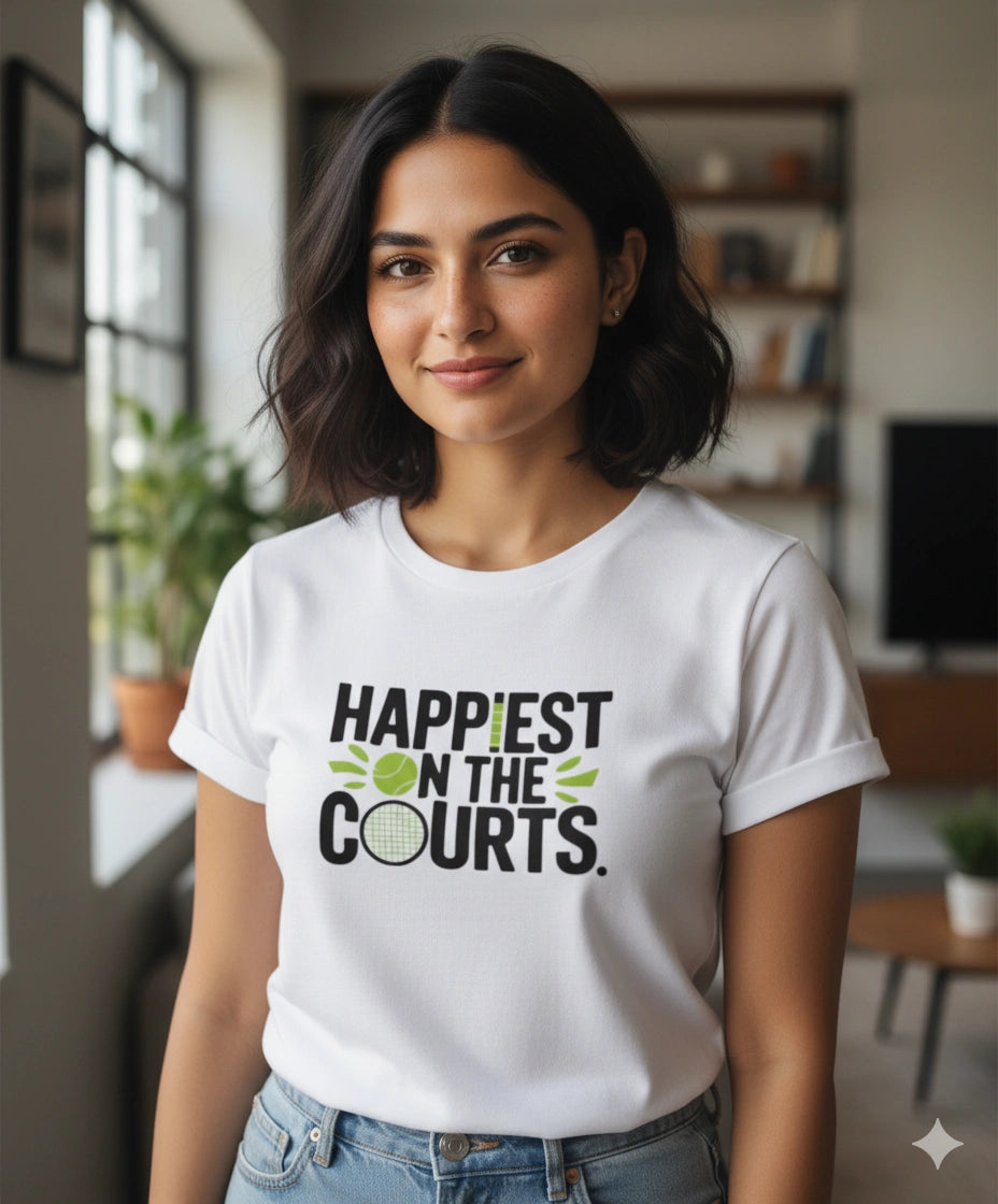 Happiest on the court - Unsex Tshirt