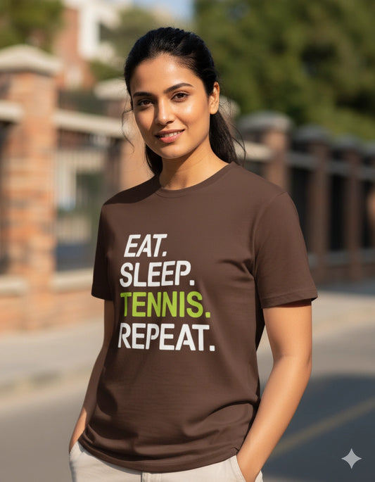 Eat Sleep Tennis Repeat - Unisex Tshirt