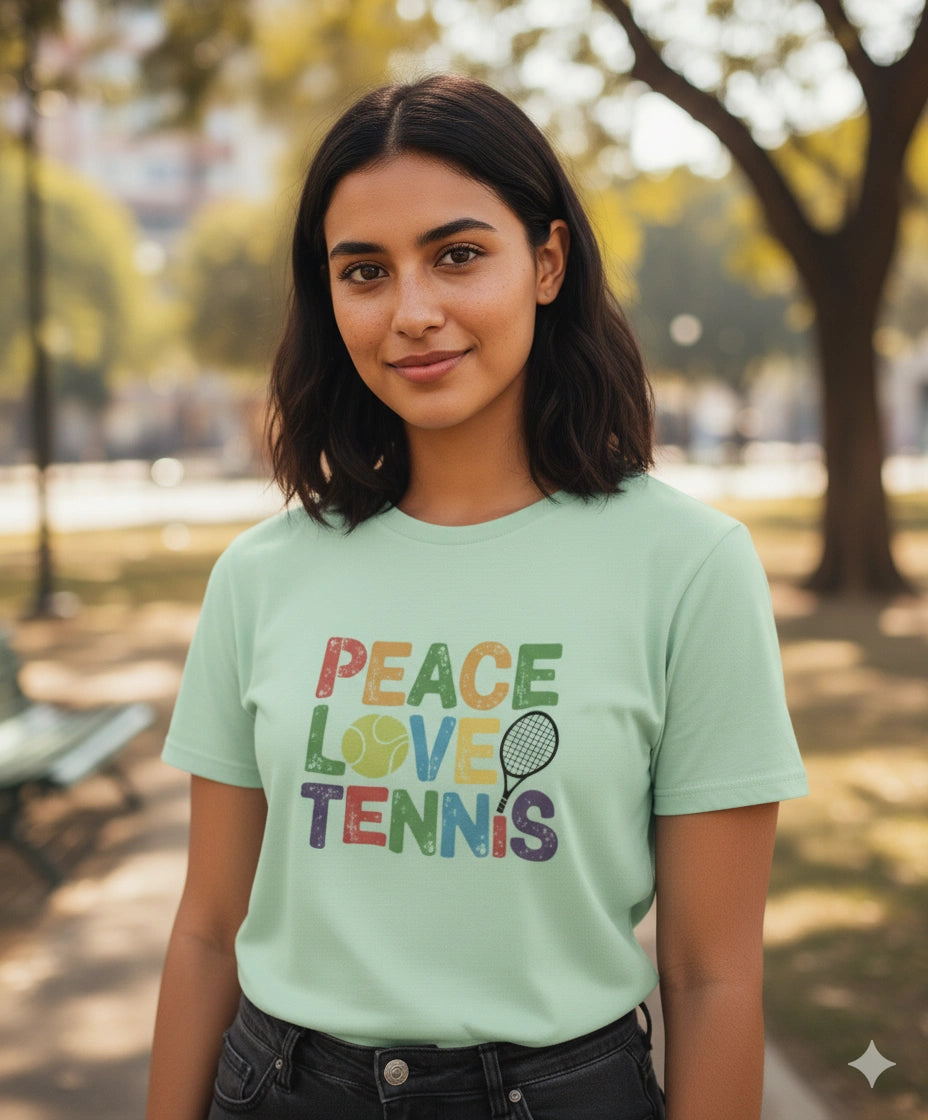 Peace - Love - Tennis - Unisex Tshirt