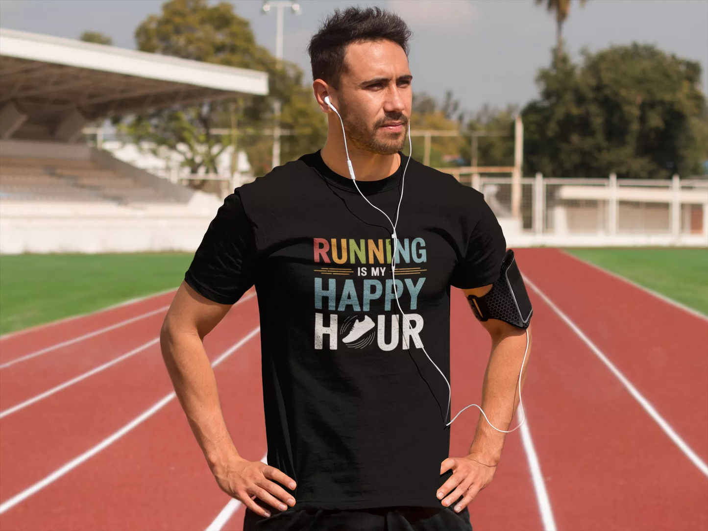 Running Is My Happy Hour - Premium Unisex Tshirt