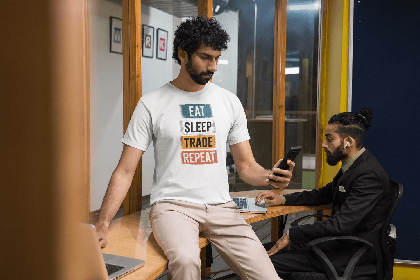 Eat Sleep Trade Repeat - Premium Unisex Tshirt
