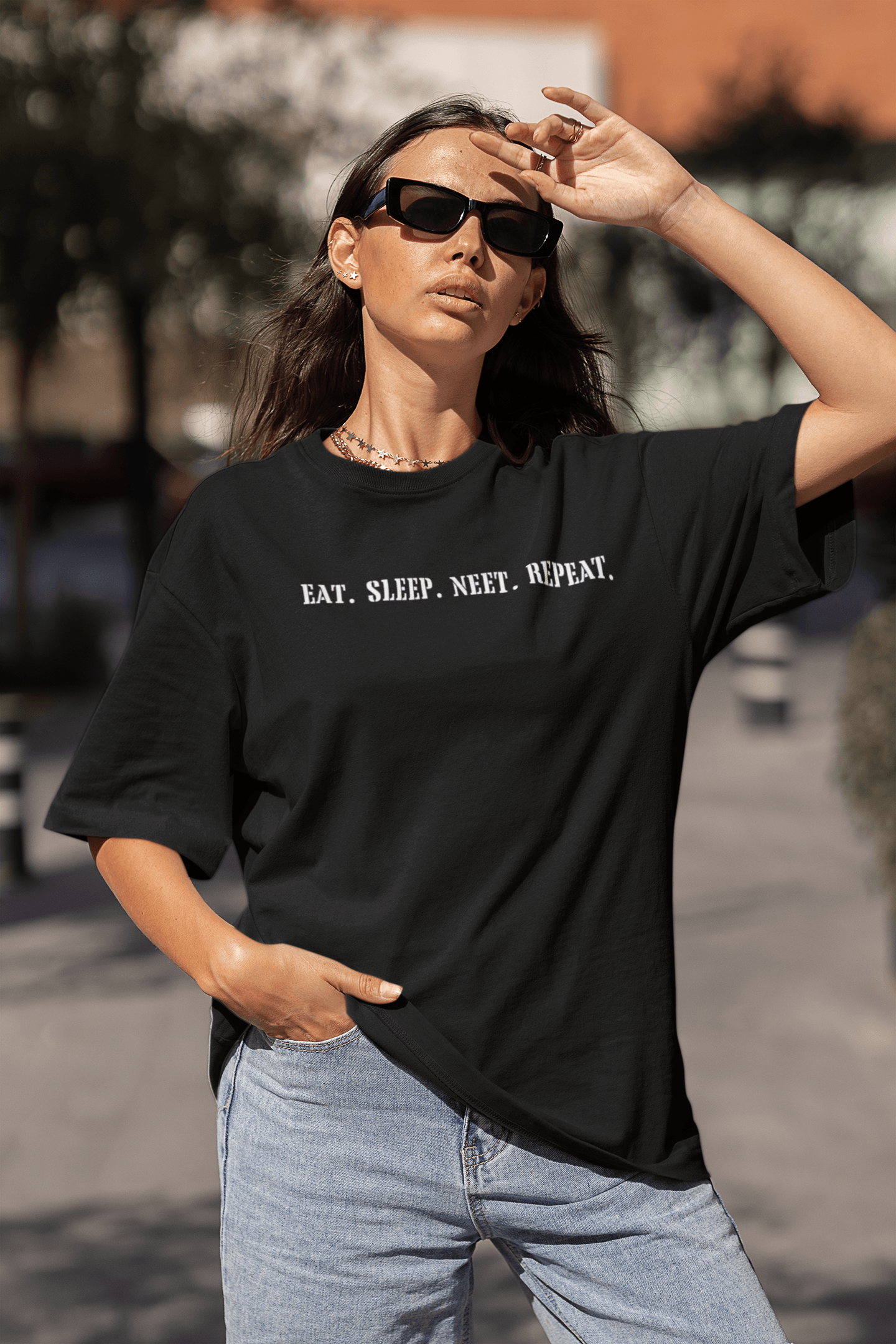 Eat Sleep NEET Repeat - Premium Oversized Unisex Tshirt