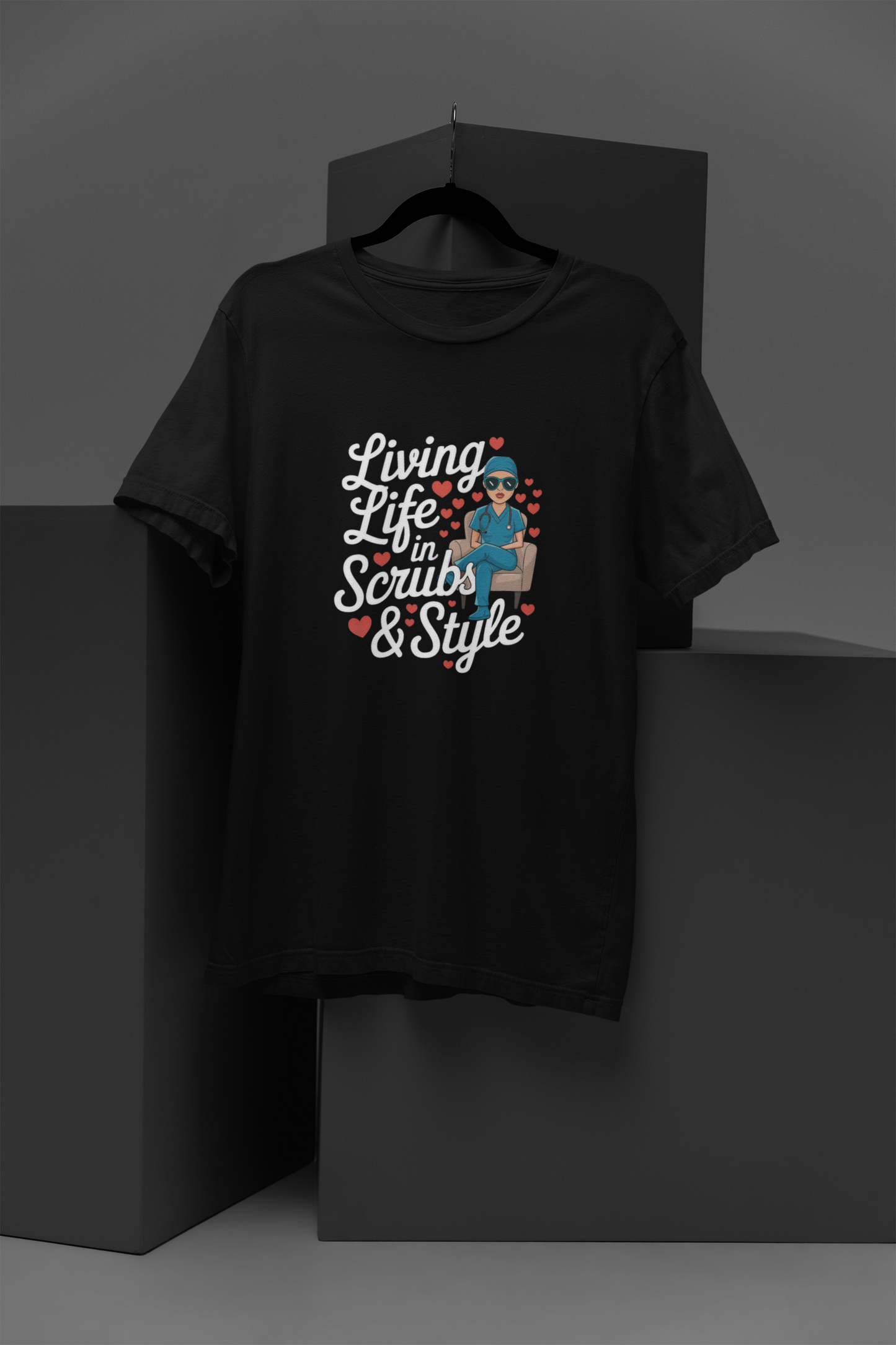 Living Life In Scrub and Style - Premium Tshirt For Women