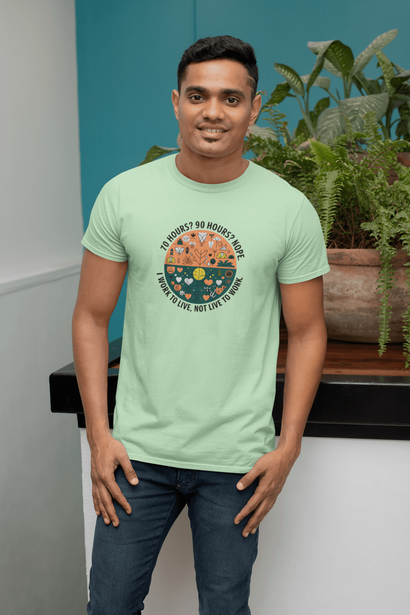 I Work To Live, Not Live To Work - Premium Unisex Tshirt