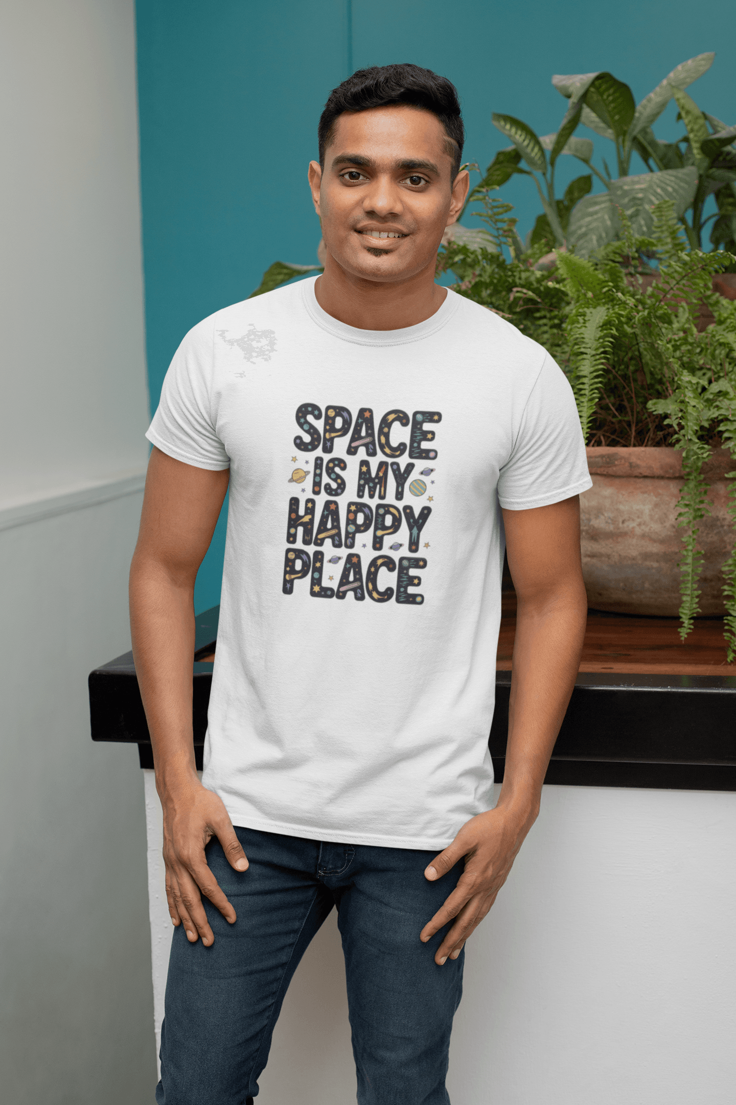 Space Is My Happy Place - Premium Unisex Tshirt