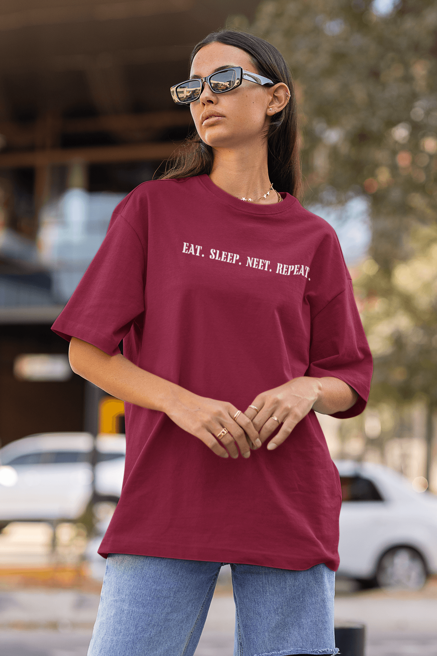Eat Sleep NEET Repeat - Premium Oversized Unisex Tshirt