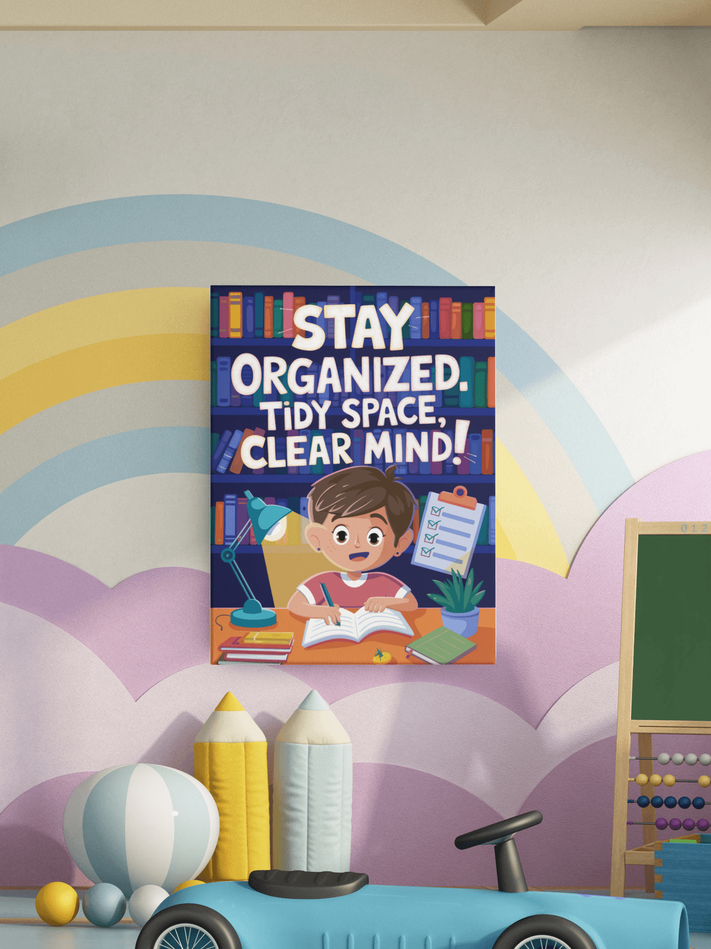 Sleep Well - Kids Poster with self adhesive strips