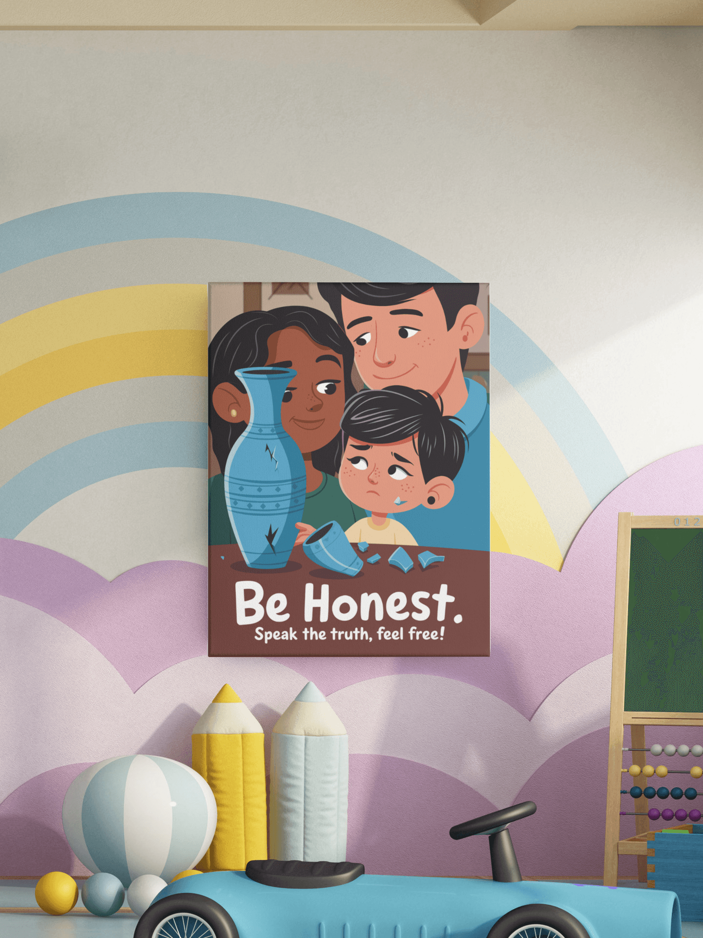 Be Honest - Kids Poster with self adhesive strips