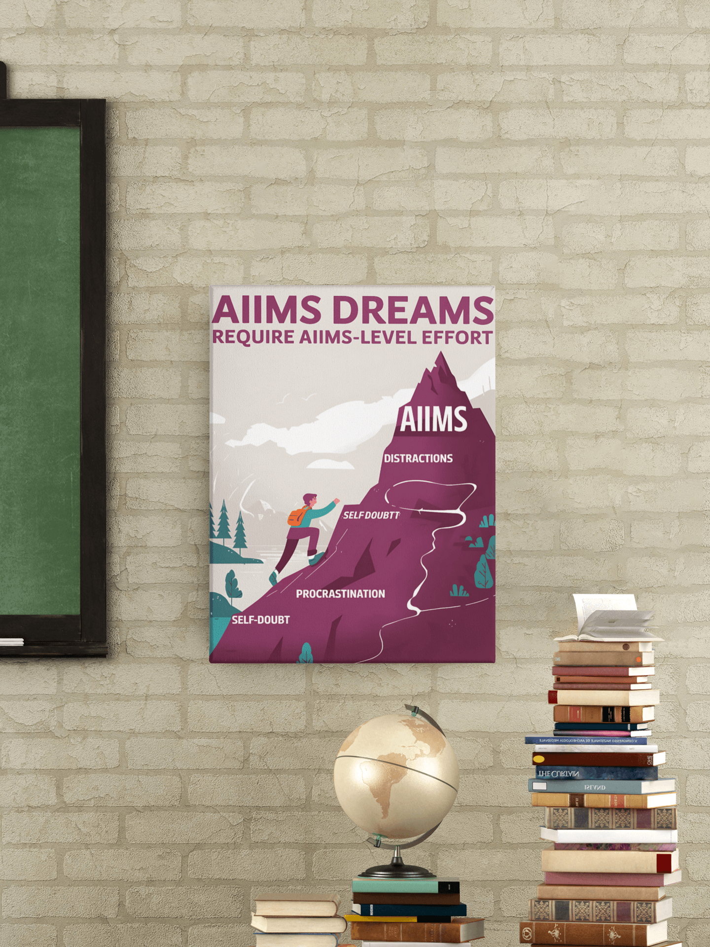Aiims Level Effort -  NEET Poster with self adhesive strips