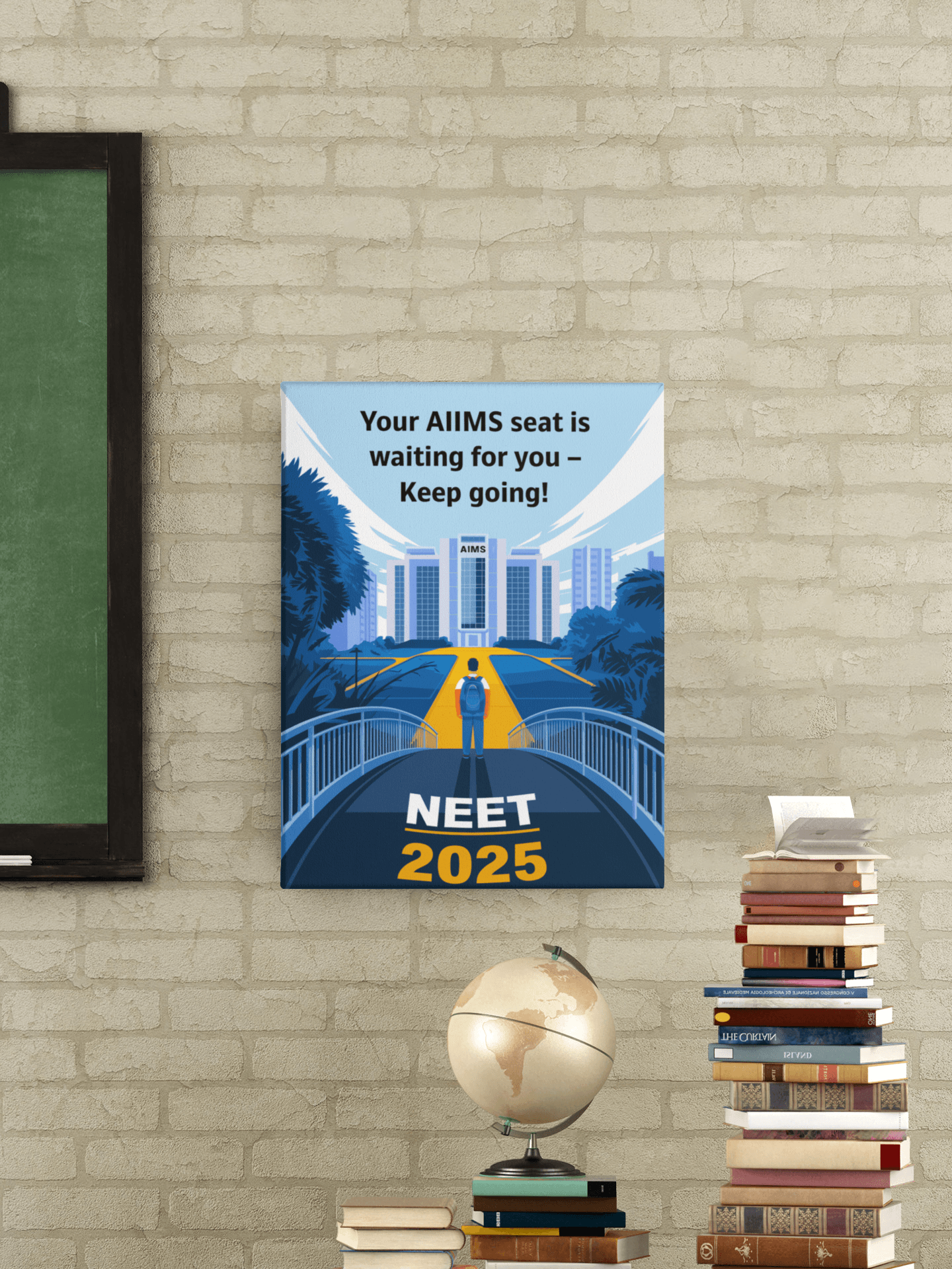 Your Aiims Seat Is Waiting For You - NEET Poster with self adhesive strips