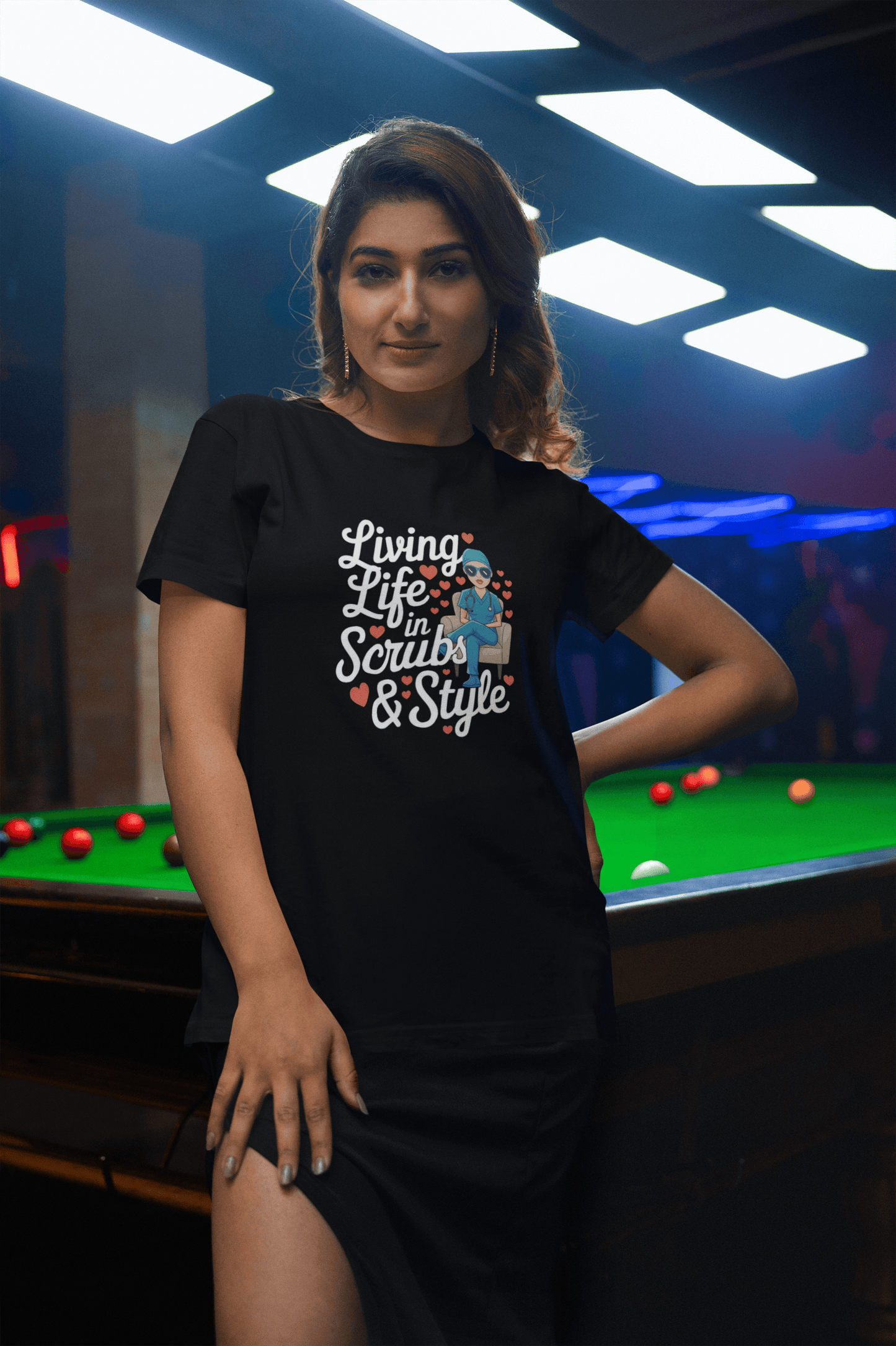 Living Life In Scrub and Style - Premium Tshirt For Women