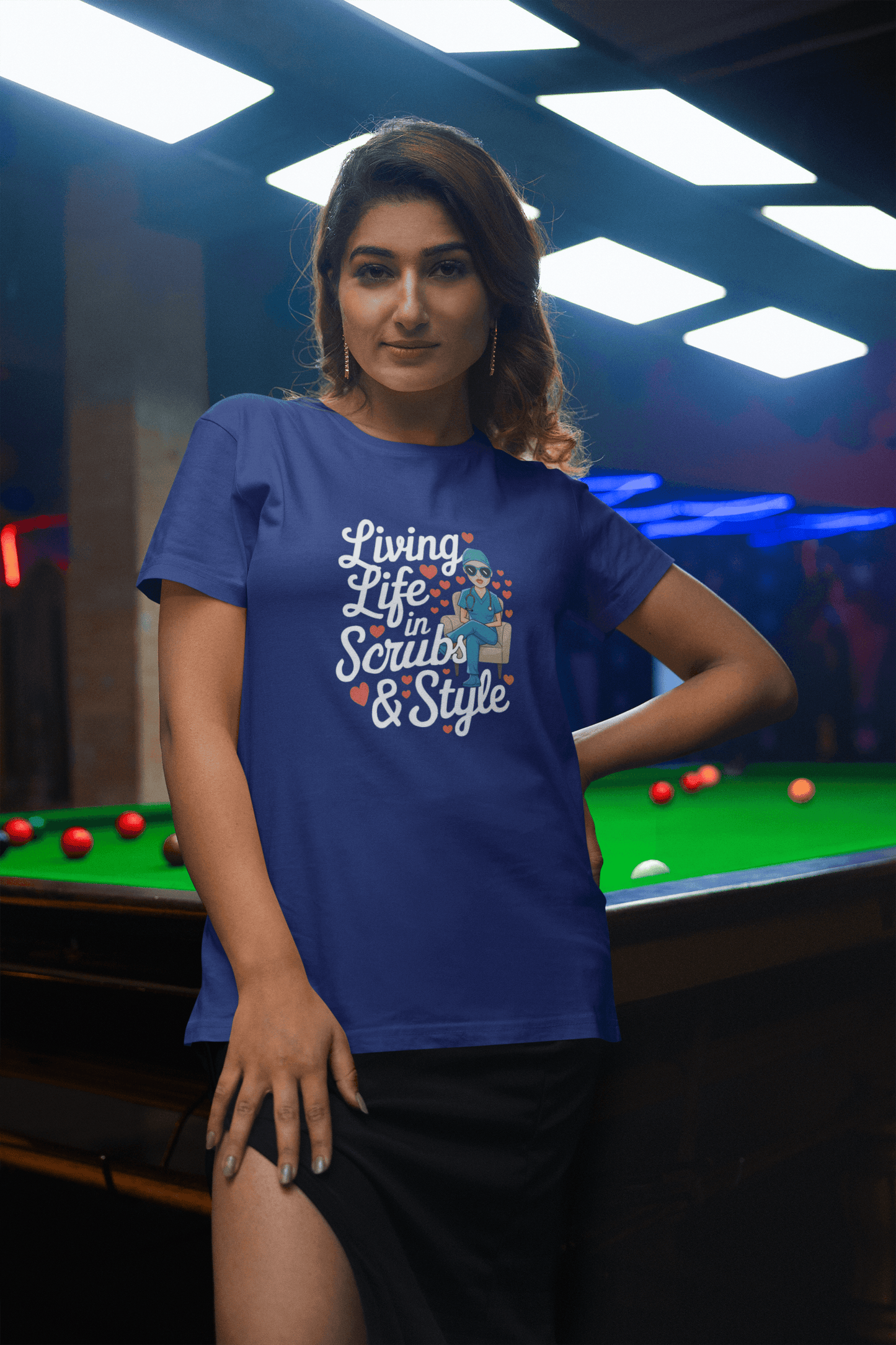 Living Life In Scrub and Style - Premium Tshirt For Women