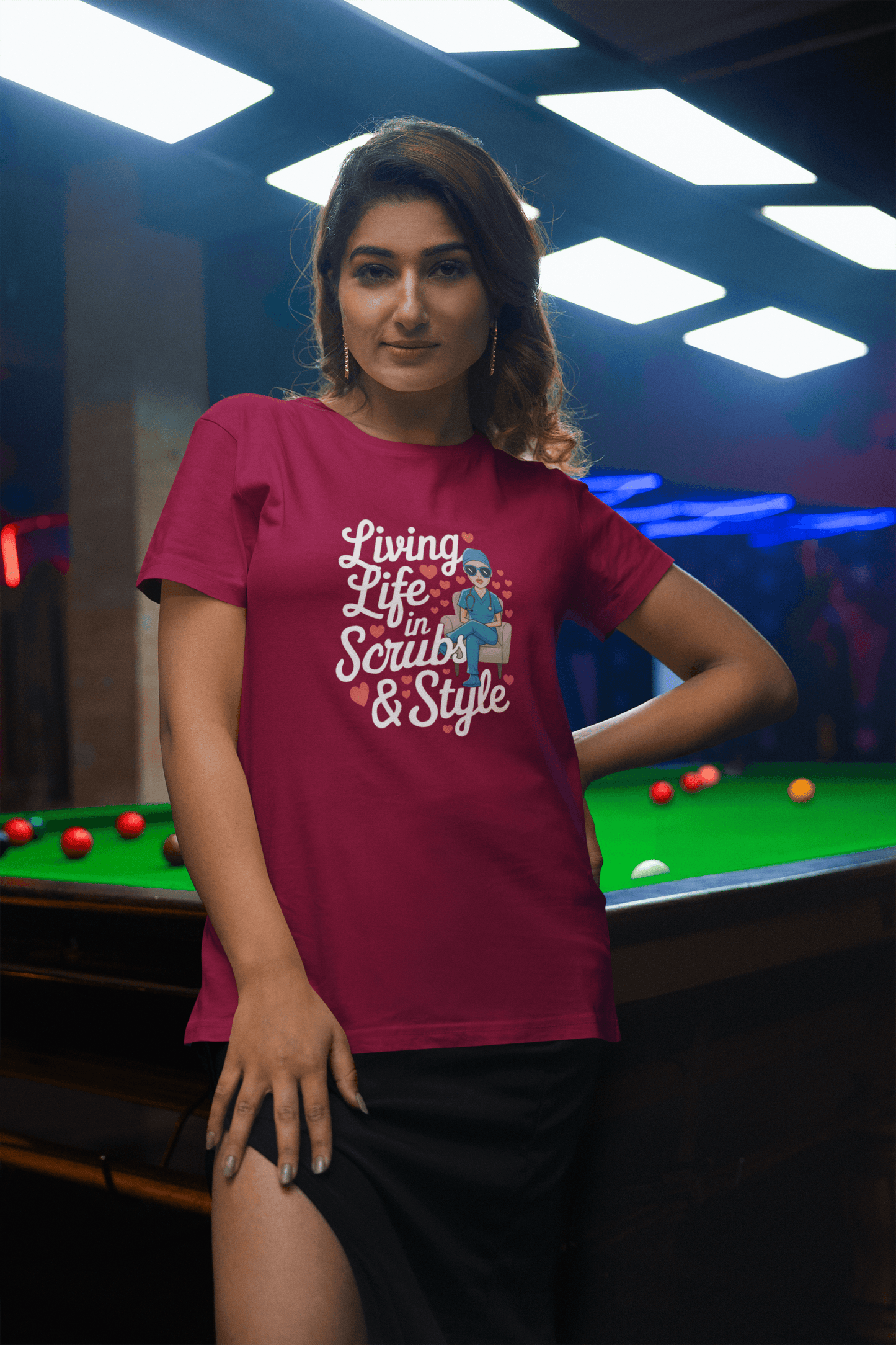 Living Life In Scrub and Style - Premium Tshirt For Women