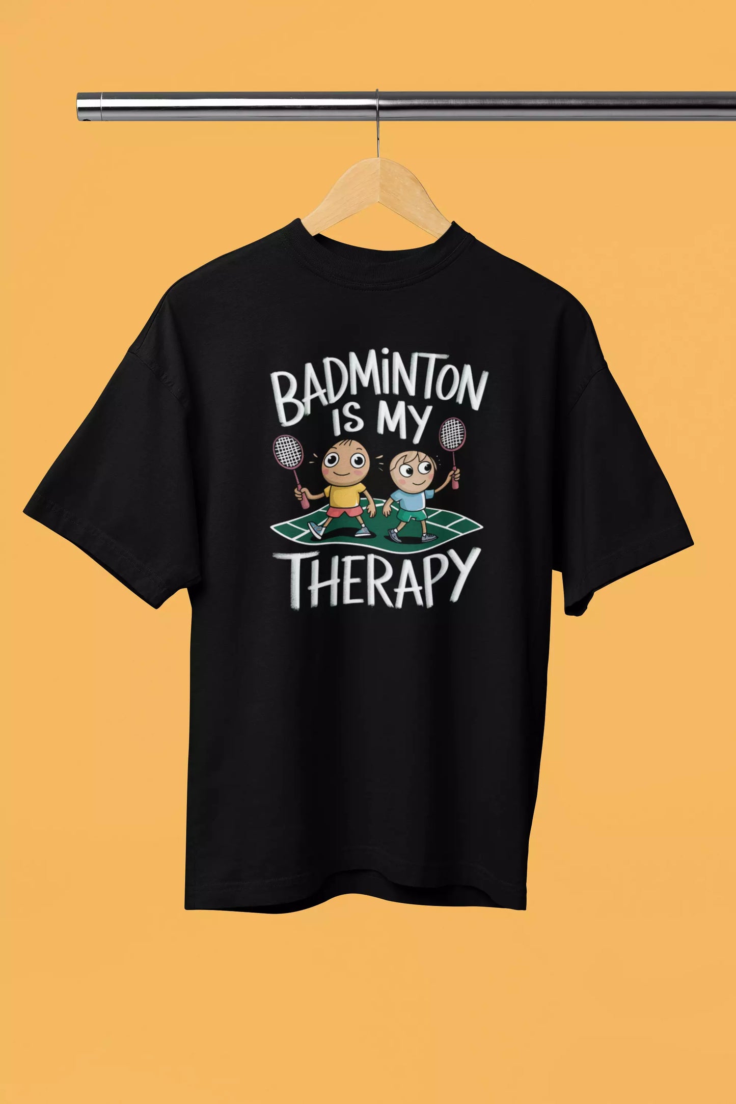 Badminton is my therapy - unisex Tshirt