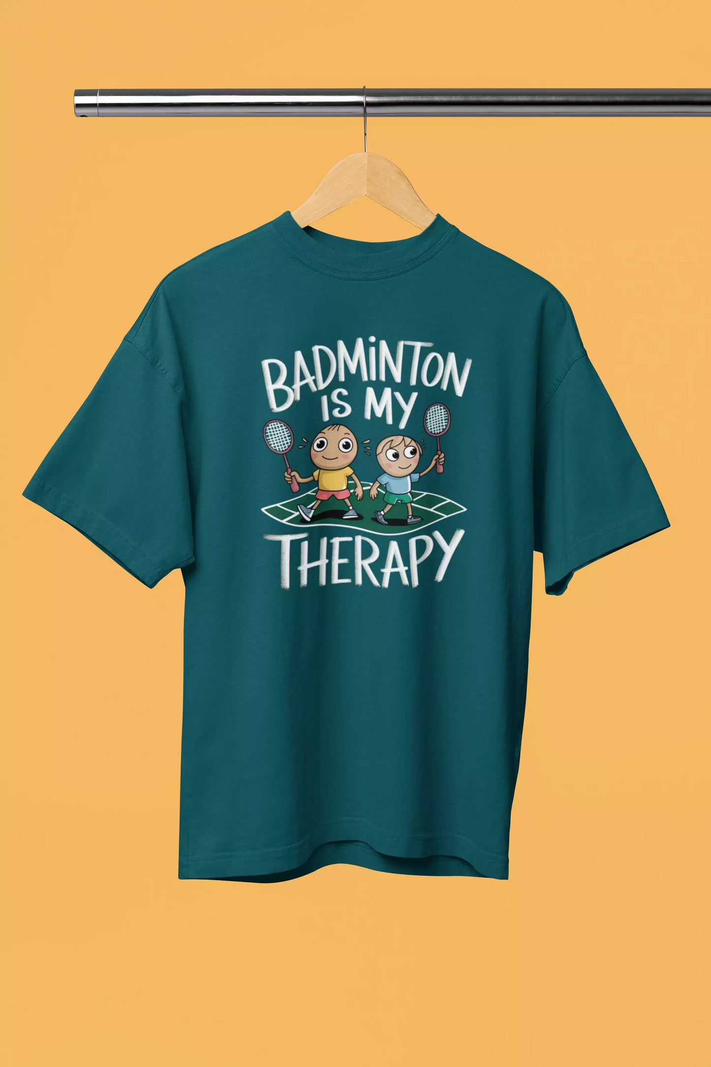Badminton is my therapy - unisex Tshirt