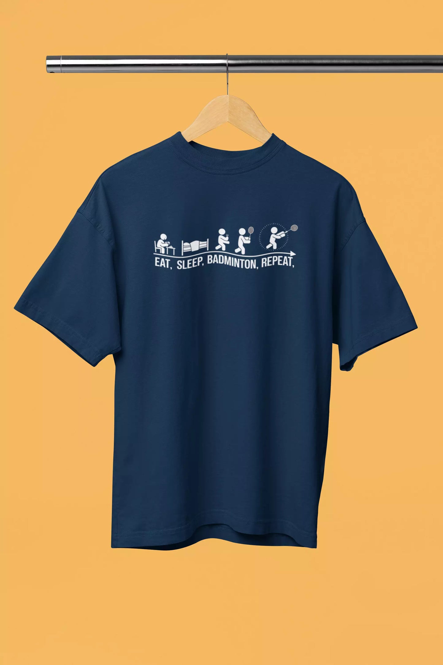 Eat Sleep Badminton repeat - Unisex Tshirt