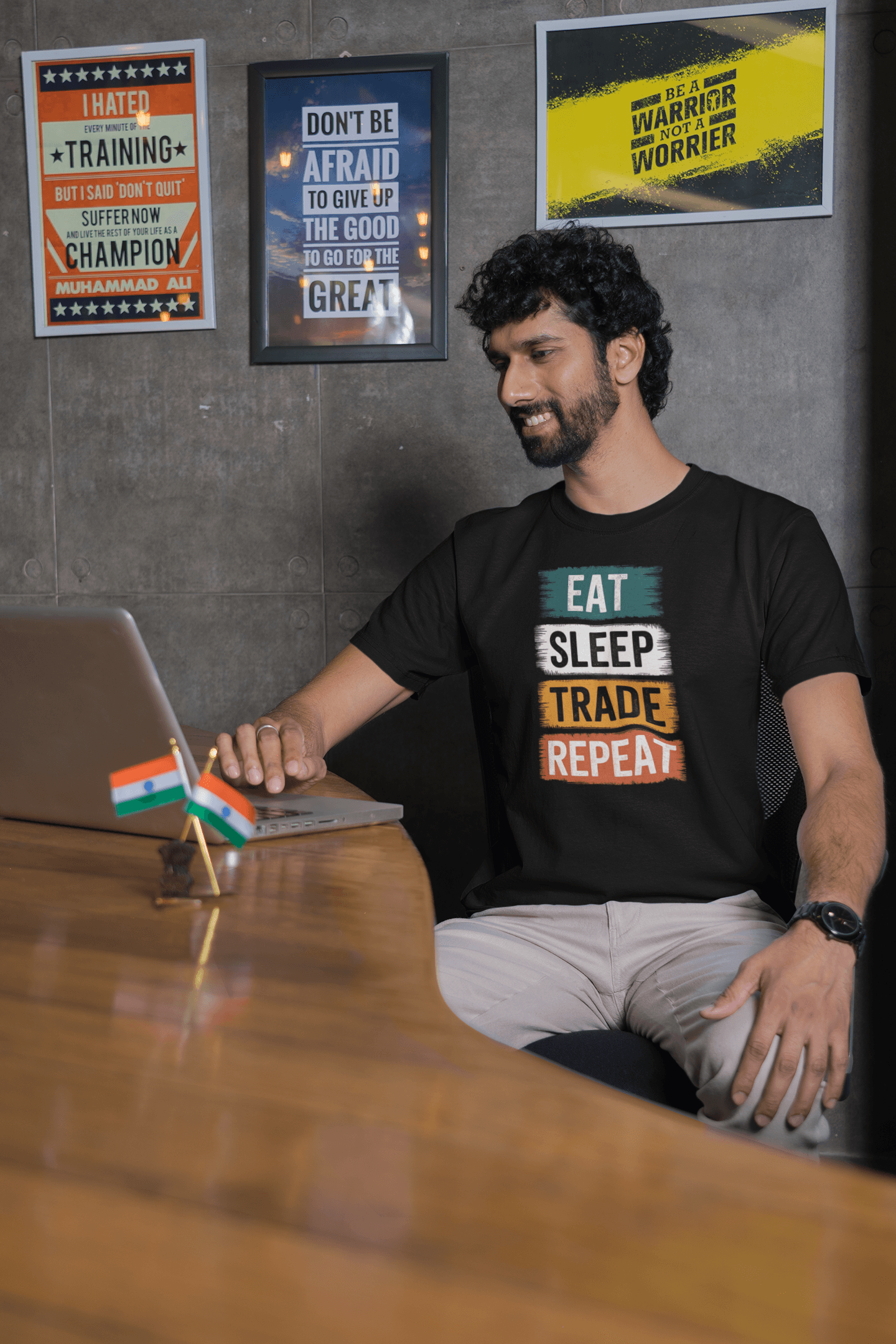 Eat Sleep Trade Repeat - Premium Unisex Tshirt