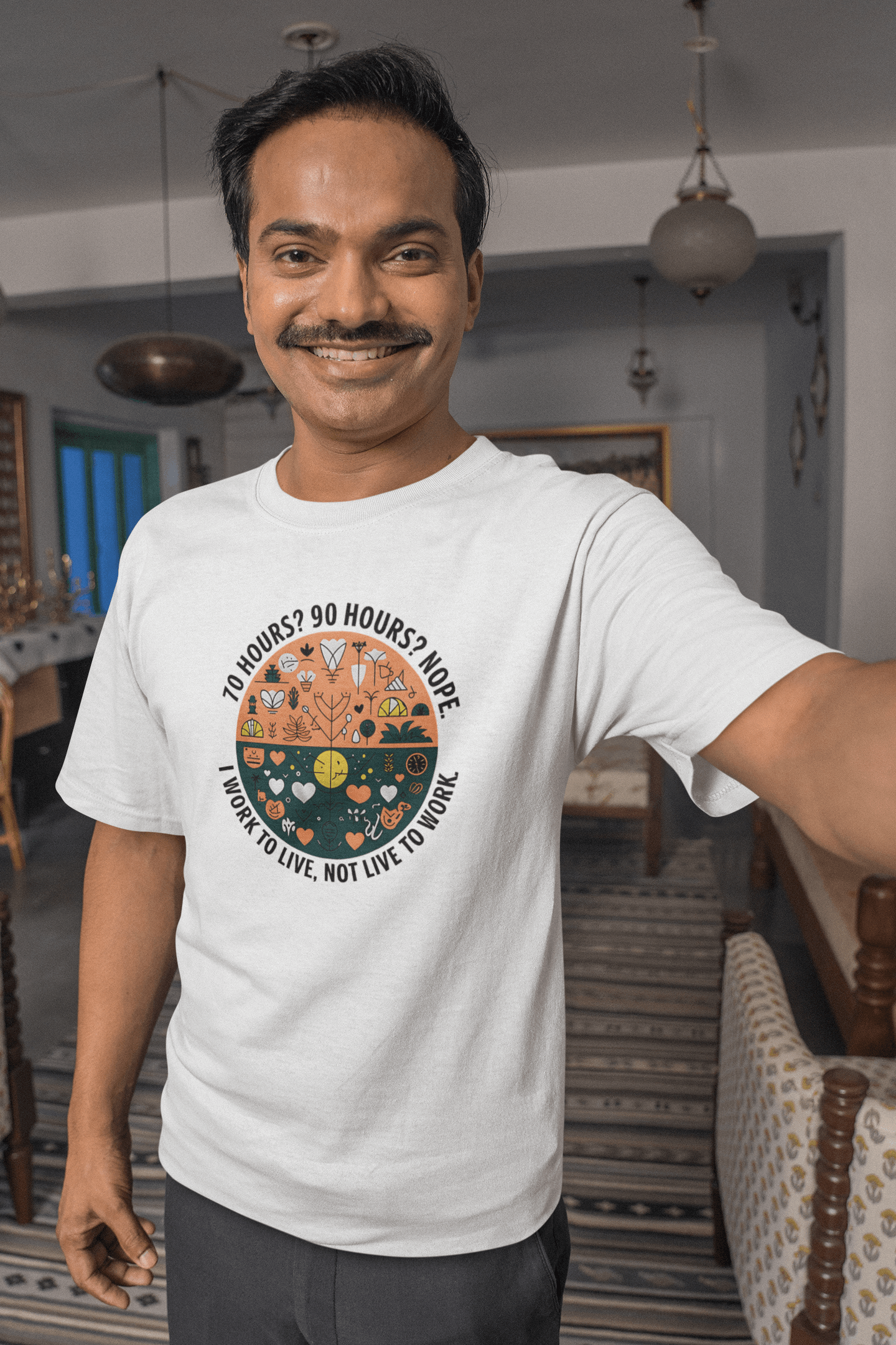 I Work To Live, Not Live To Work - Premium Unisex Tshirt