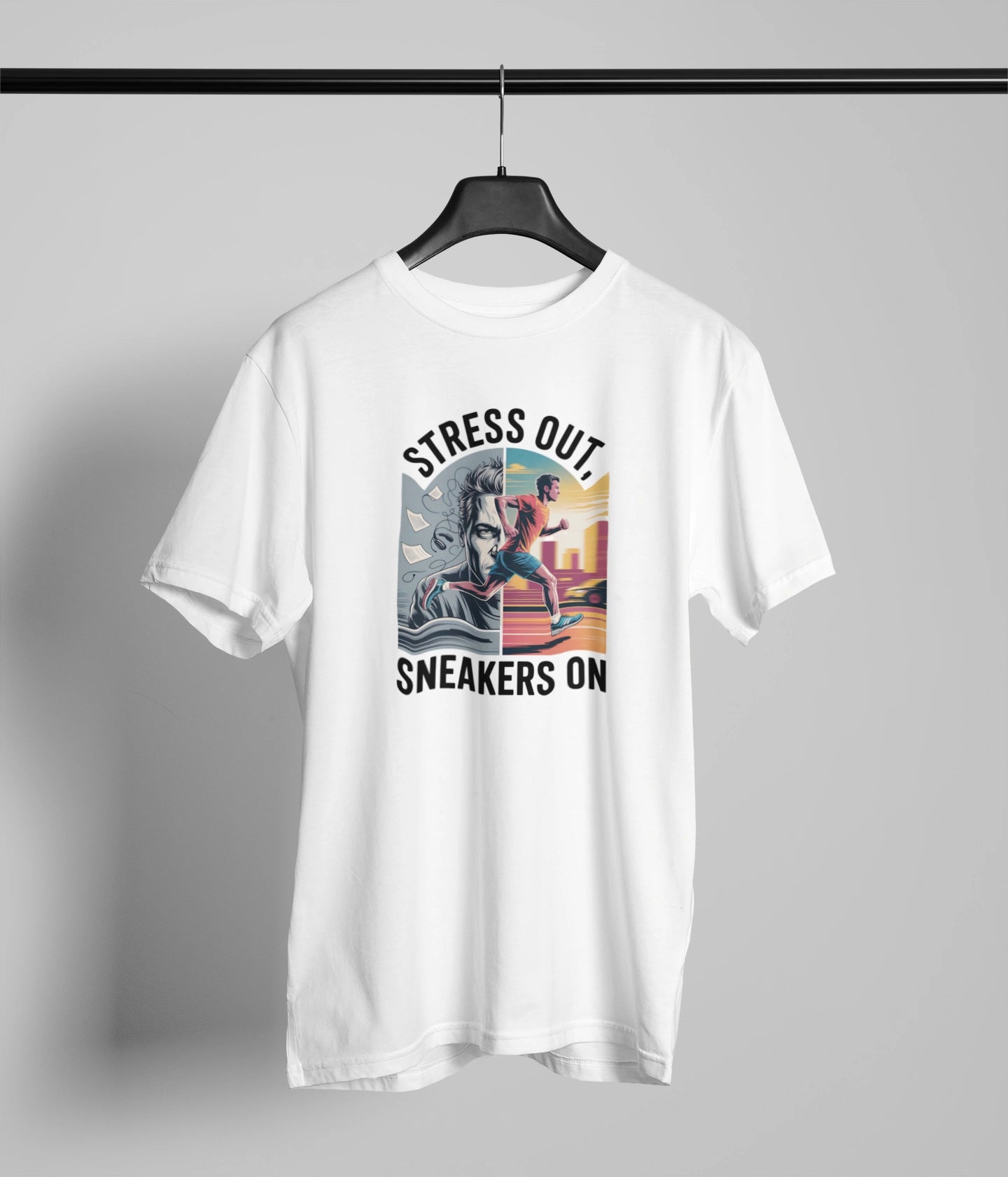 Stress out sneaker on Tshirt