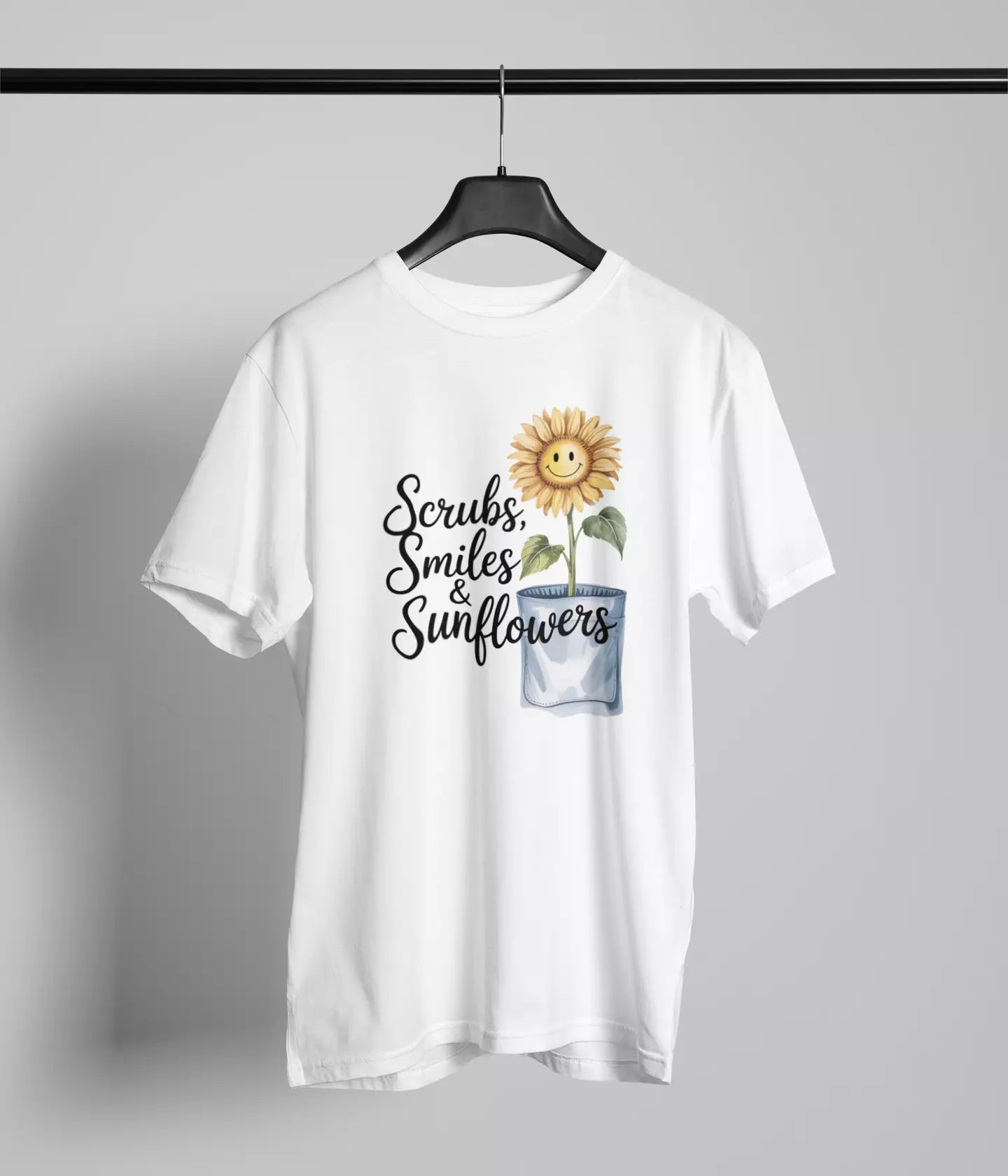 Scrubs smiles and sunflowers Tshirt