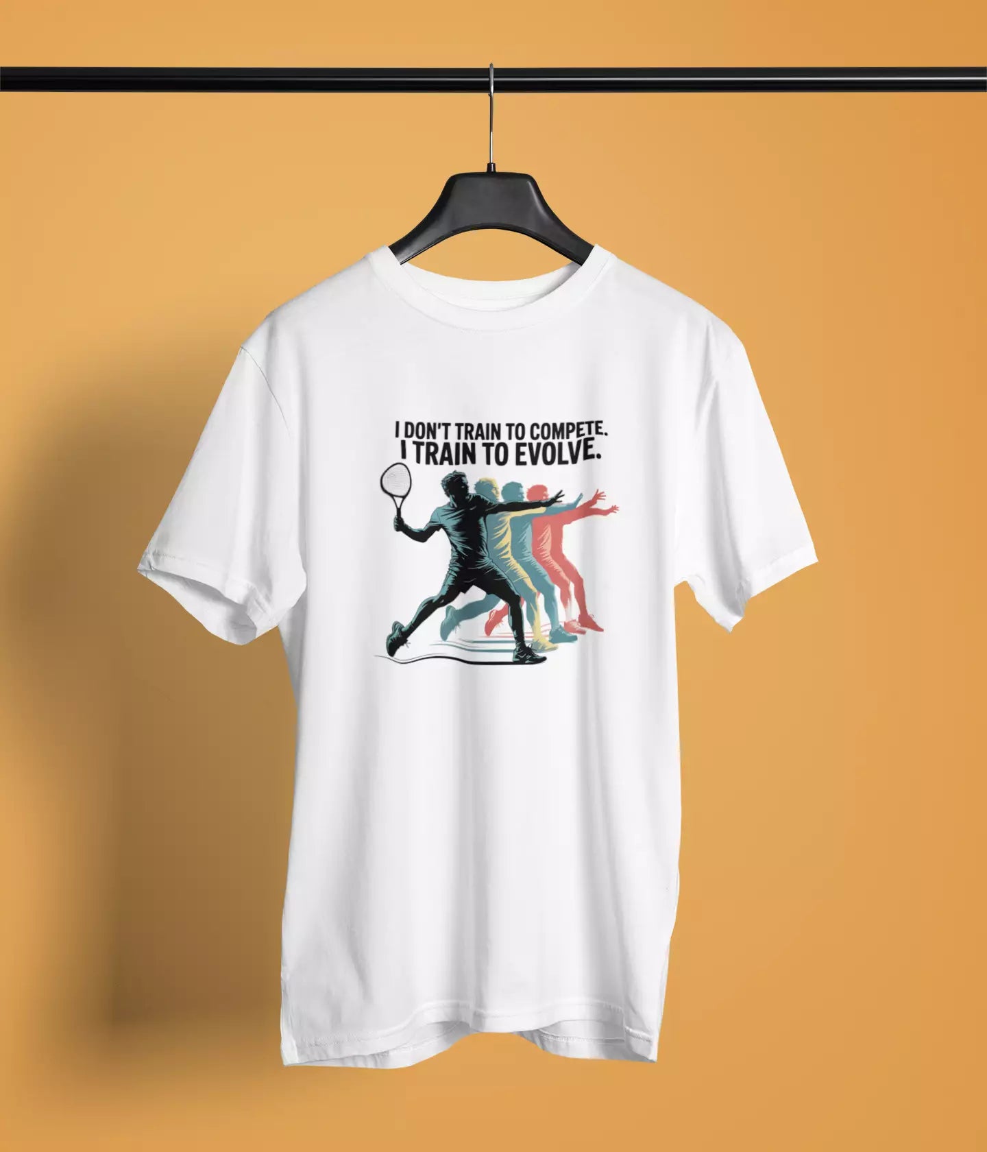 I dont train to compete, I train to evolve - Unisex Tshirt