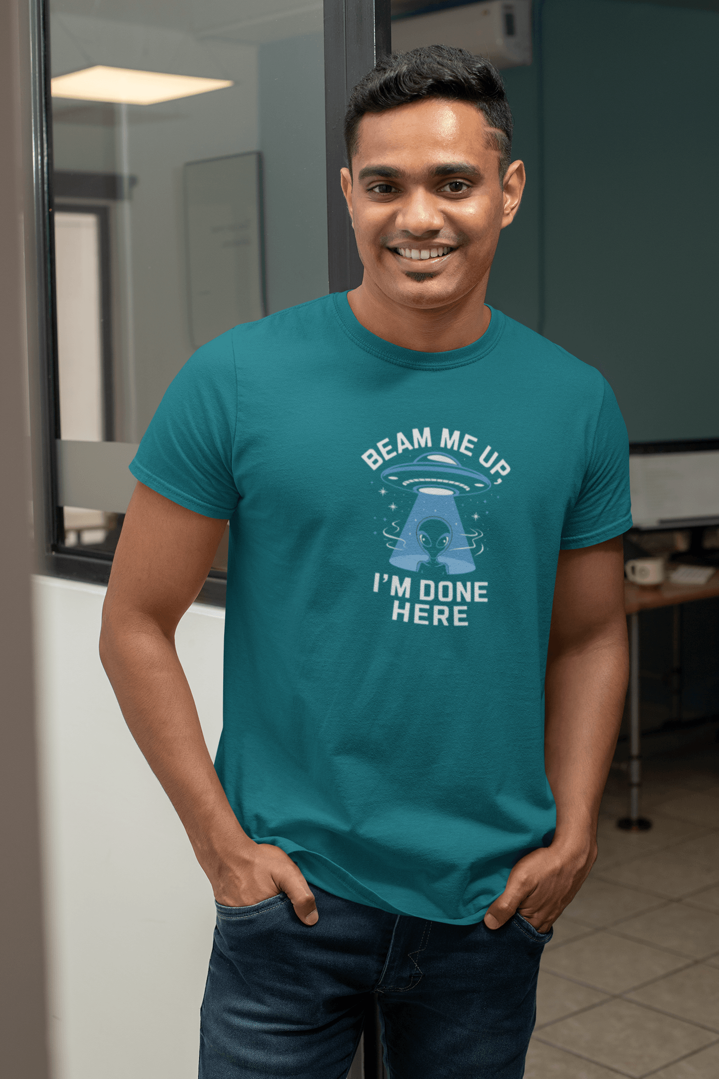 Beam Me Up I Am done Here - Premium Unisex Tshirt