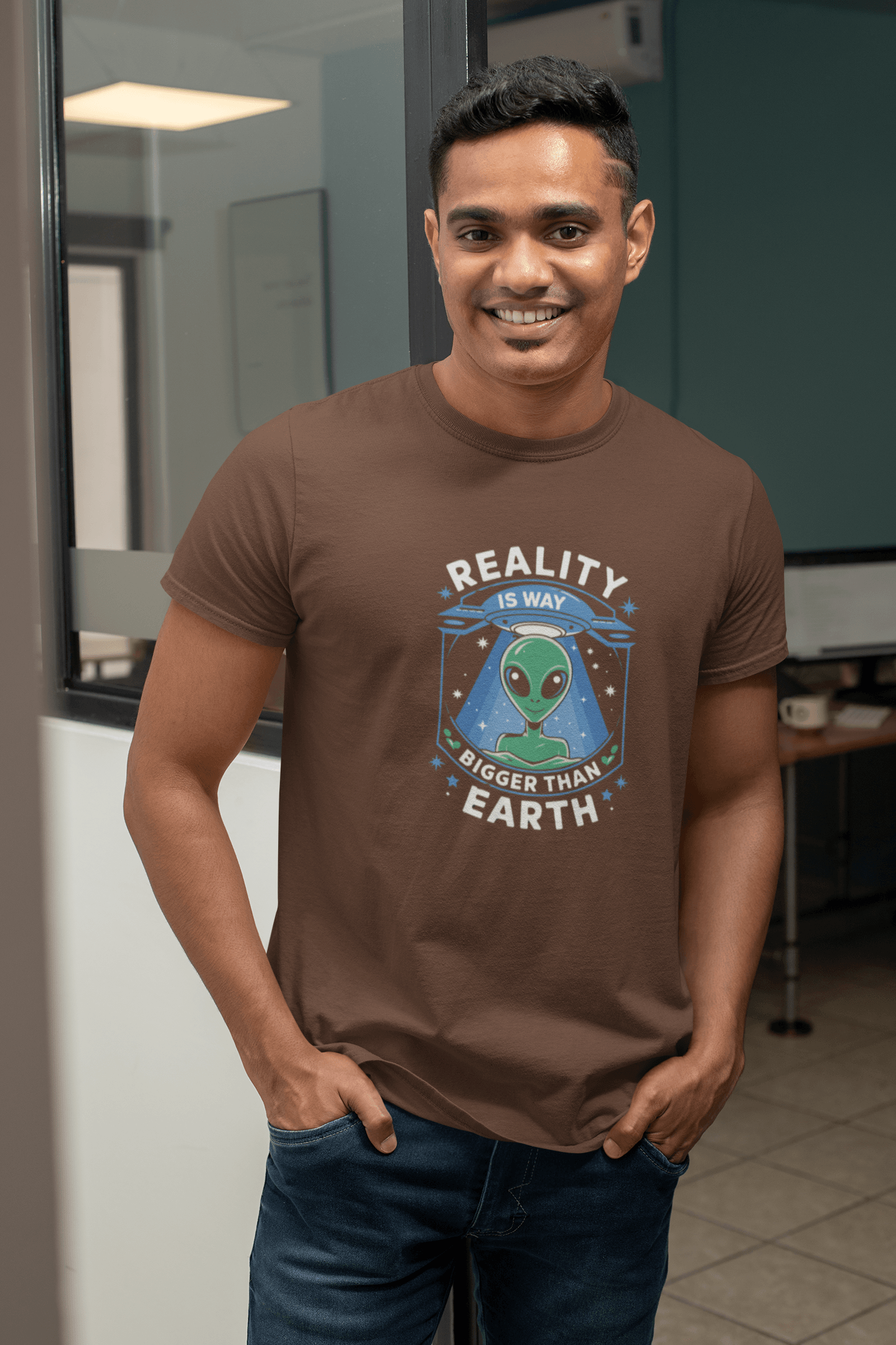 Reality Is Way Bigger Than Earth - Premium Unisex Tshirt