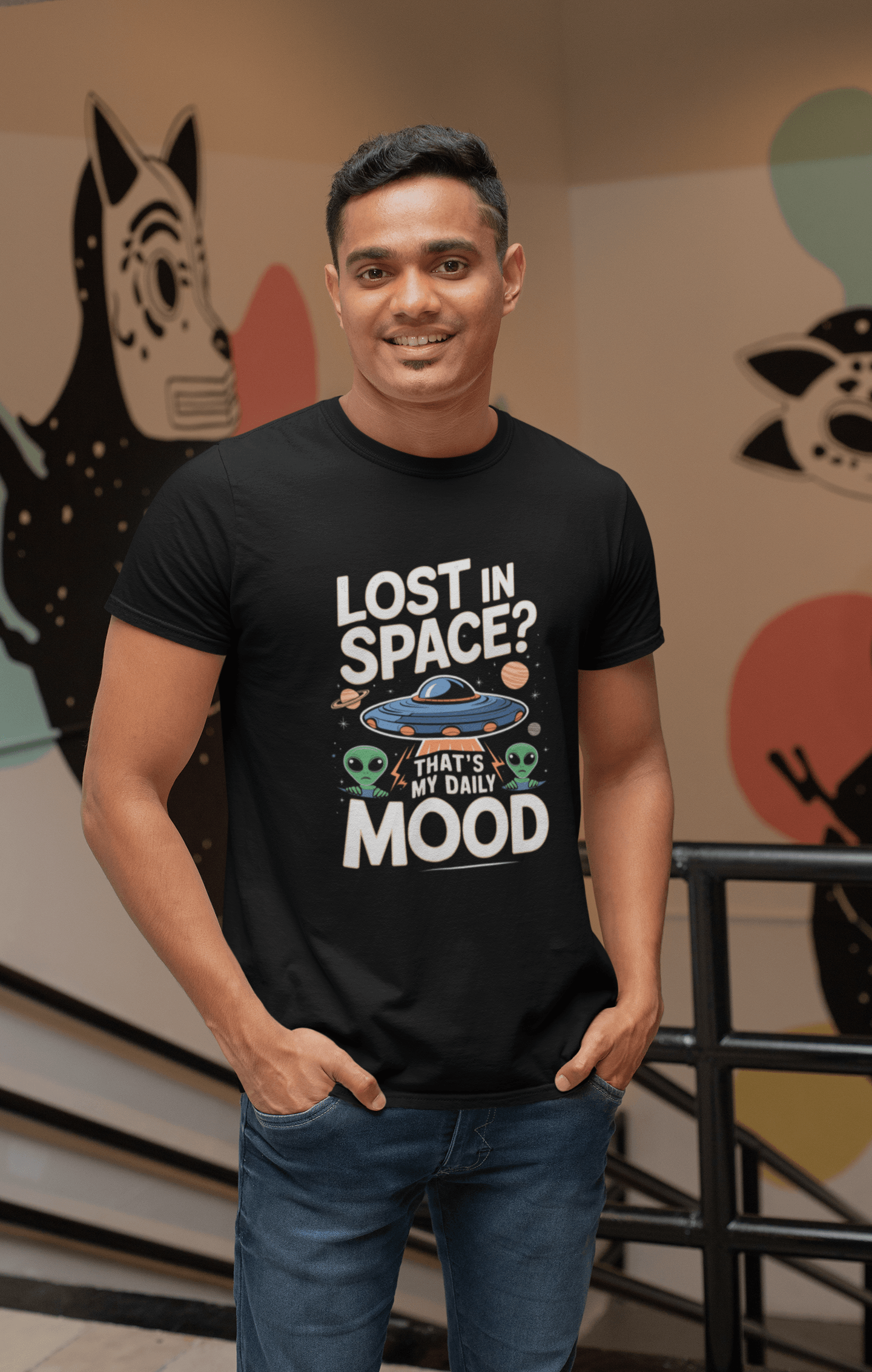 Lost In Space Its My Daily Mood - Premium Unisex Tshirt