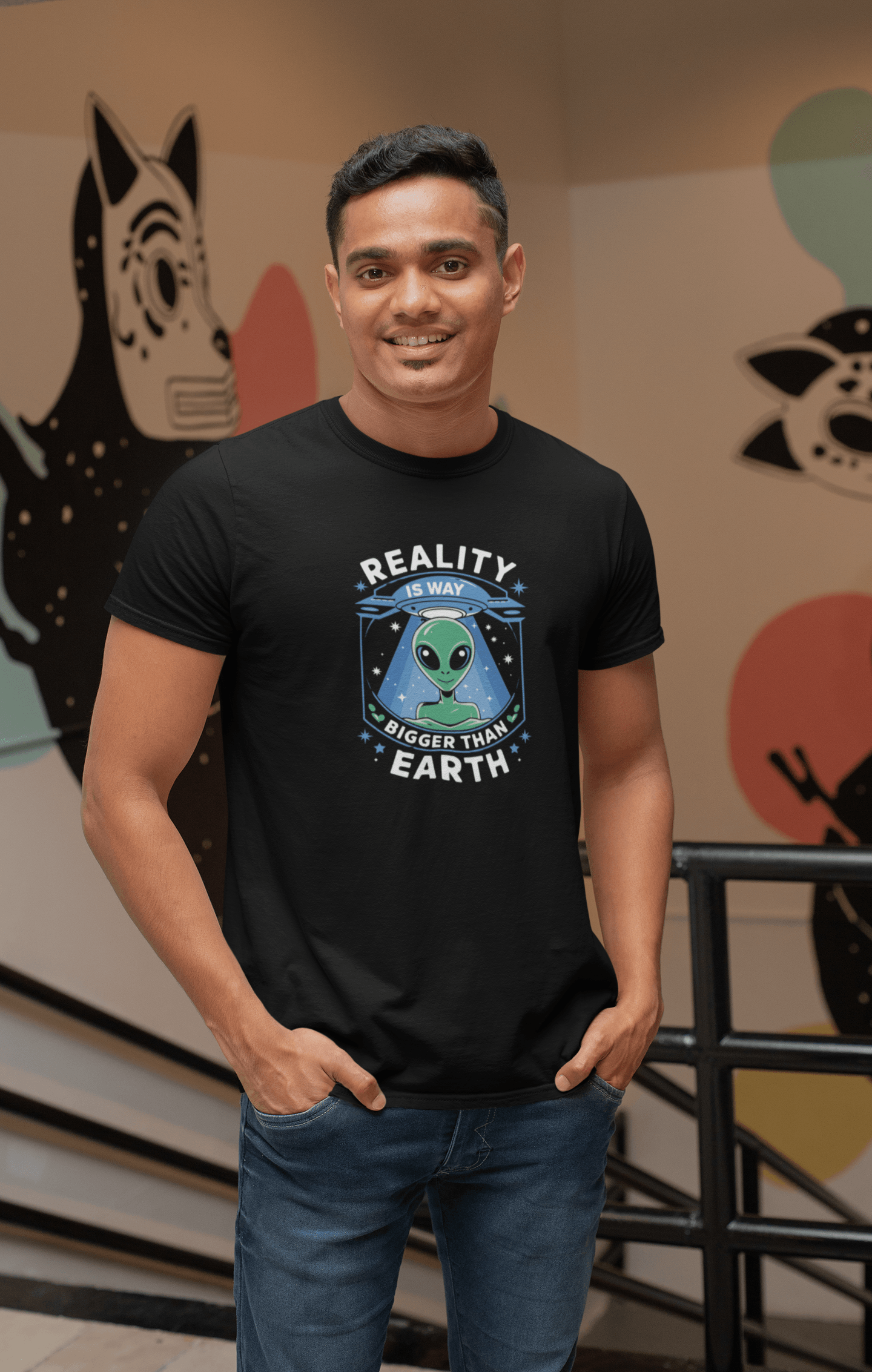 Reality Is Way Bigger Than Earth - Premium Unisex Tshirt