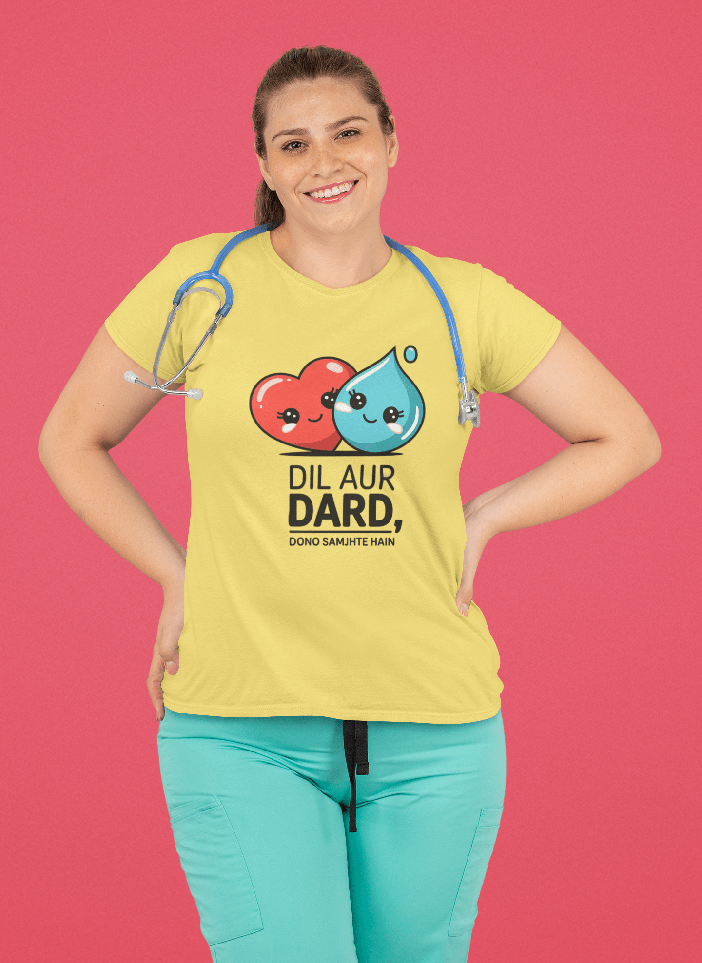Dil Aur Dard Dono Samjhte Hai - Premium Tshirt for Women