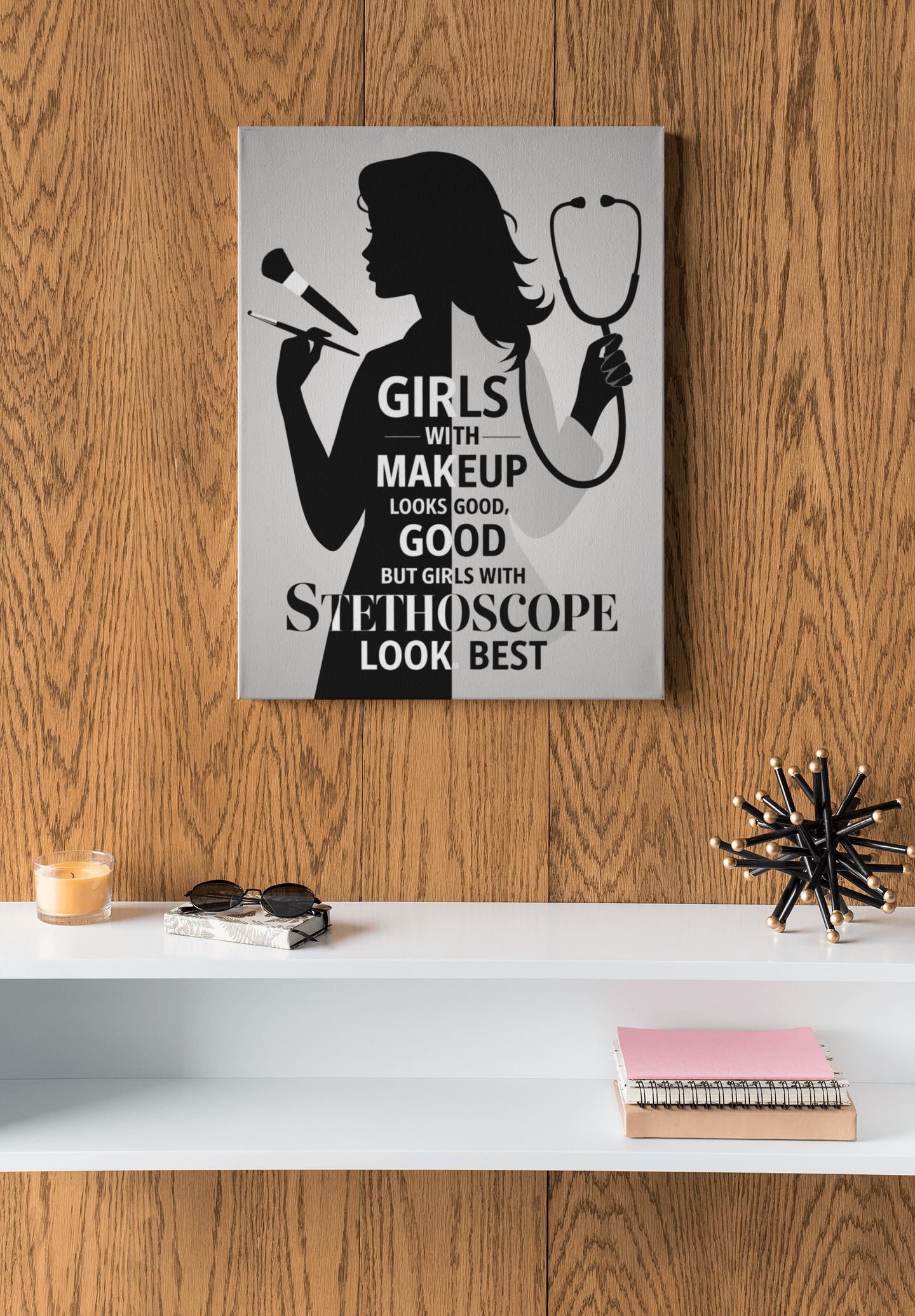 Girls With Makeup Looks Good but - NEET Poster with self adhesive strips