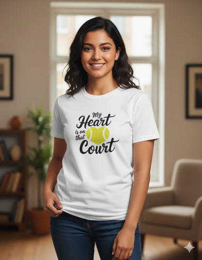 My heart is on that Court - Unisex Tshirt