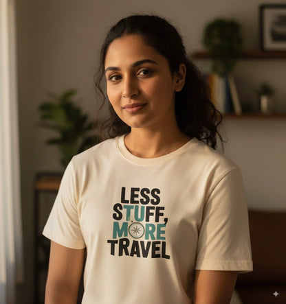 Less stuff more travel  T-Shirt