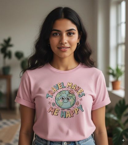 Travel makes me happy T-Shirt