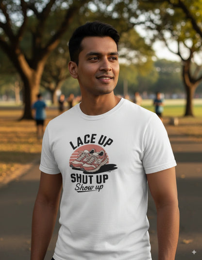 Lace up Shut up show up Tshirt
